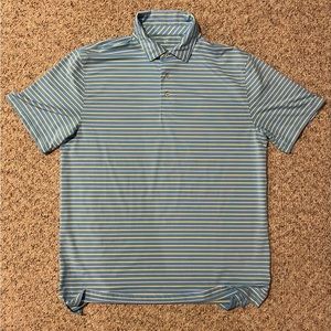 Southern Tide - Collared Shirt. 
Size - Large. 
Color - Light Blue & Yellow.